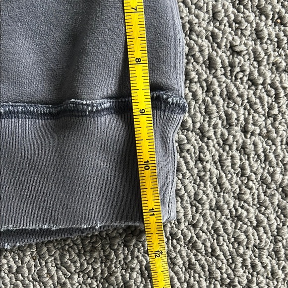 Abercrombie & Fitch Charcoal Hoodie Soft A&F Essentials Gray Large Cropped - Picture 6 of 9